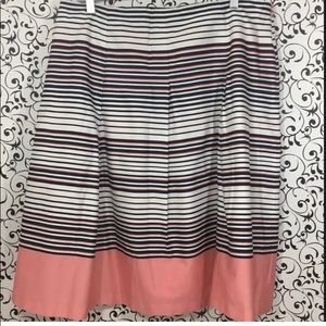 Charter Club Stripe and Pleated Skirt